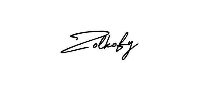 How to make Zolkofy name signature. Use AmerikaSignatureDemo-Regular style for creating short signs online. This is the latest handwritten sign. Zolkofy signature style 3 images and pictures png