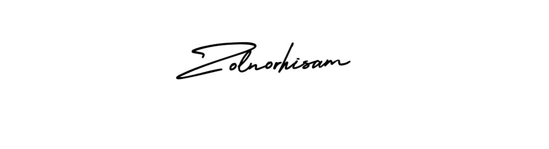 Make a beautiful signature design for name Zolnorhisam. With this signature (AmerikaSignatureDemo-Regular) style, you can create a handwritten signature for free. Zolnorhisam signature style 3 images and pictures png
