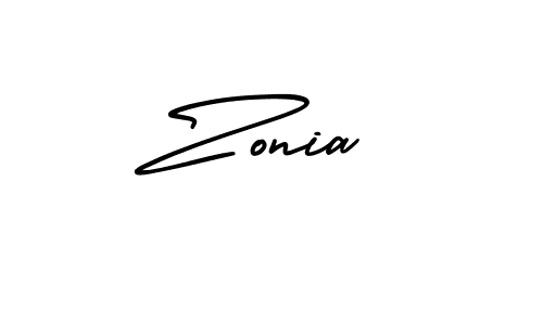 Zonia stylish signature style. Best Handwritten Sign (AmerikaSignatureDemo-Regular) for my name. Handwritten Signature Collection Ideas for my name Zonia. Zonia signature style 3 images and pictures png
