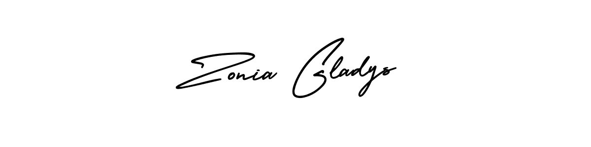 Also we have Zonia Gladys name is the best signature style. Create professional handwritten signature collection using AmerikaSignatureDemo-Regular autograph style. Zonia Gladys signature style 3 images and pictures png