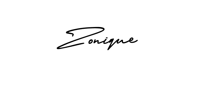 Make a beautiful signature design for name Zonique. With this signature (AmerikaSignatureDemo-Regular) style, you can create a handwritten signature for free. Zonique signature style 3 images and pictures png