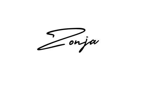 Create a beautiful signature design for name Zonja. With this signature (AmerikaSignatureDemo-Regular) fonts, you can make a handwritten signature for free. Zonja signature style 3 images and pictures png