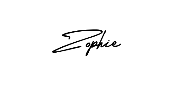 How to make Zophie name signature. Use AmerikaSignatureDemo-Regular style for creating short signs online. This is the latest handwritten sign. Zophie signature style 3 images and pictures png