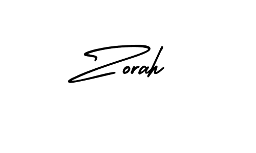 How to make Zorah signature? AmerikaSignatureDemo-Regular is a professional autograph style. Create handwritten signature for Zorah name. Zorah signature style 3 images and pictures png