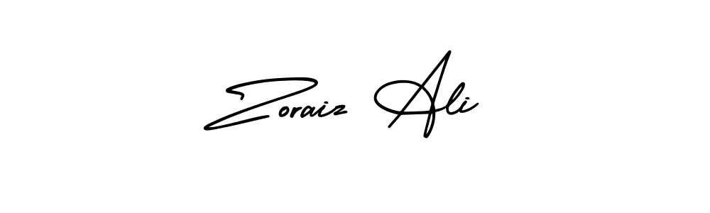 How to Draw Zoraiz Ali signature style? AmerikaSignatureDemo-Regular is a latest design signature styles for name Zoraiz Ali. Zoraiz Ali signature style 3 images and pictures png