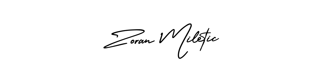 Make a beautiful signature design for name Zoran Miletic. With this signature (AmerikaSignatureDemo-Regular) style, you can create a handwritten signature for free. Zoran Miletic signature style 3 images and pictures png