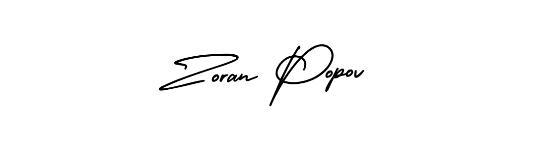 Make a beautiful signature design for name Zoran Popov. With this signature (AmerikaSignatureDemo-Regular) style, you can create a handwritten signature for free. Zoran Popov signature style 3 images and pictures png