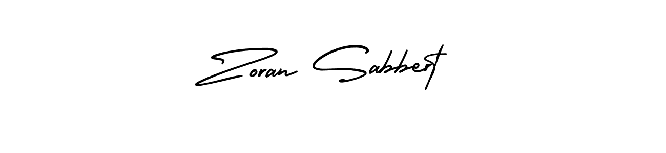 The best way (AmerikaSignatureDemo-Regular) to make a short signature is to pick only two or three words in your name. The name Zoran Sabbert include a total of six letters. For converting this name. Zoran Sabbert signature style 3 images and pictures png