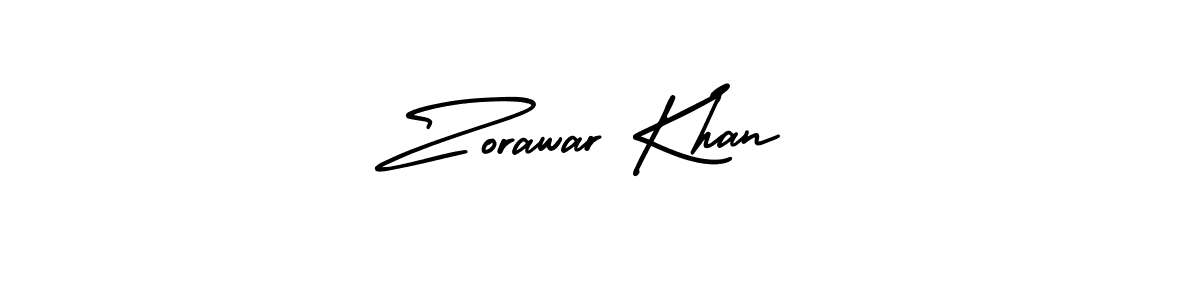 Zorawar Khan stylish signature style. Best Handwritten Sign (AmerikaSignatureDemo-Regular) for my name. Handwritten Signature Collection Ideas for my name Zorawar Khan. Zorawar Khan signature style 3 images and pictures png