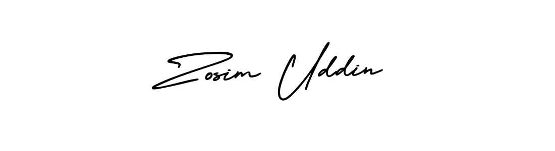 You should practise on your own different ways (AmerikaSignatureDemo-Regular) to write your name (Zosim Uddin) in signature. don't let someone else do it for you. Zosim Uddin signature style 3 images and pictures png
