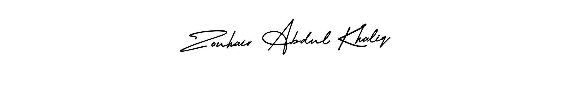You should practise on your own different ways (AmerikaSignatureDemo-Regular) to write your name (Zouhair Abdul Khaliq) in signature. don't let someone else do it for you. Zouhair Abdul Khaliq signature style 3 images and pictures png