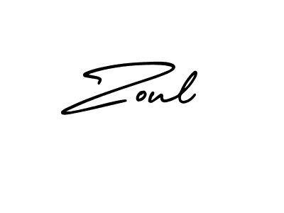 Zoul stylish signature style. Best Handwritten Sign (AmerikaSignatureDemo-Regular) for my name. Handwritten Signature Collection Ideas for my name Zoul. Zoul signature style 3 images and pictures png