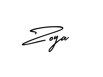 Zoya stylish signature style. Best Handwritten Sign (AmerikaSignatureDemo-Regular) for my name. Handwritten Signature Collection Ideas for my name Zoya. Zoya signature style 3 images and pictures png