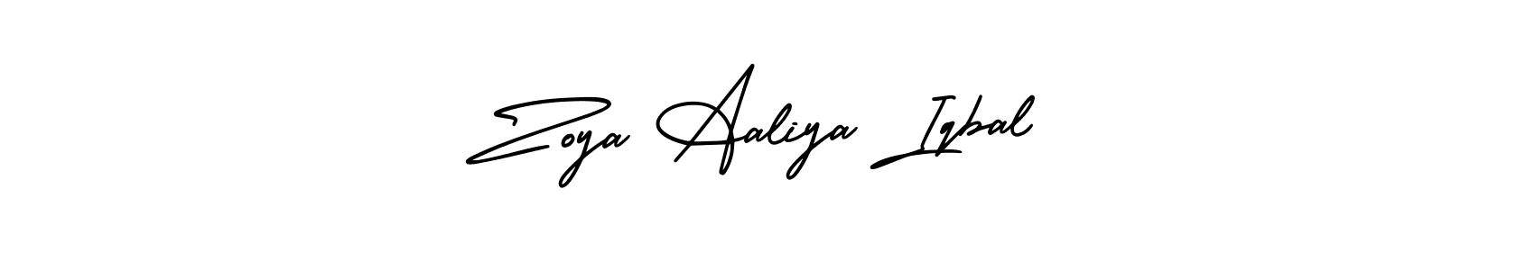 Make a beautiful signature design for name Zoya Aaliya Iqbal. With this signature (AmerikaSignatureDemo-Regular) style, you can create a handwritten signature for free. Zoya Aaliya Iqbal signature style 3 images and pictures png