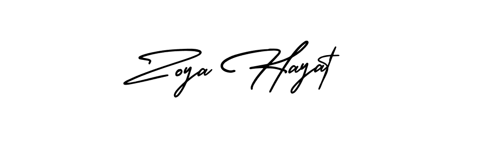 Create a beautiful signature design for name Zoya Hayat. With this signature (AmerikaSignatureDemo-Regular) fonts, you can make a handwritten signature for free. Zoya Hayat signature style 3 images and pictures png