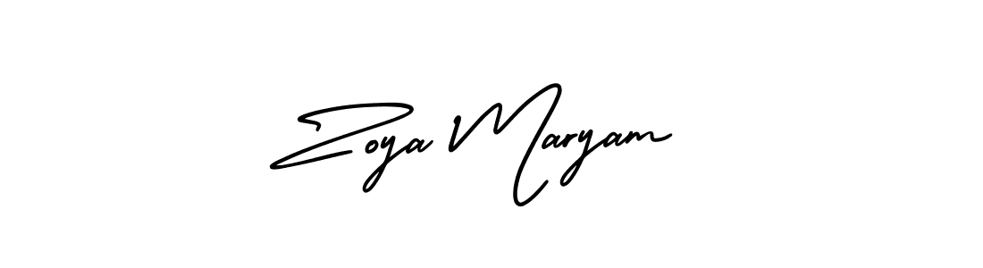 How to make Zoya Maryam signature? AmerikaSignatureDemo-Regular is a professional autograph style. Create handwritten signature for Zoya Maryam name. Zoya Maryam signature style 3 images and pictures png