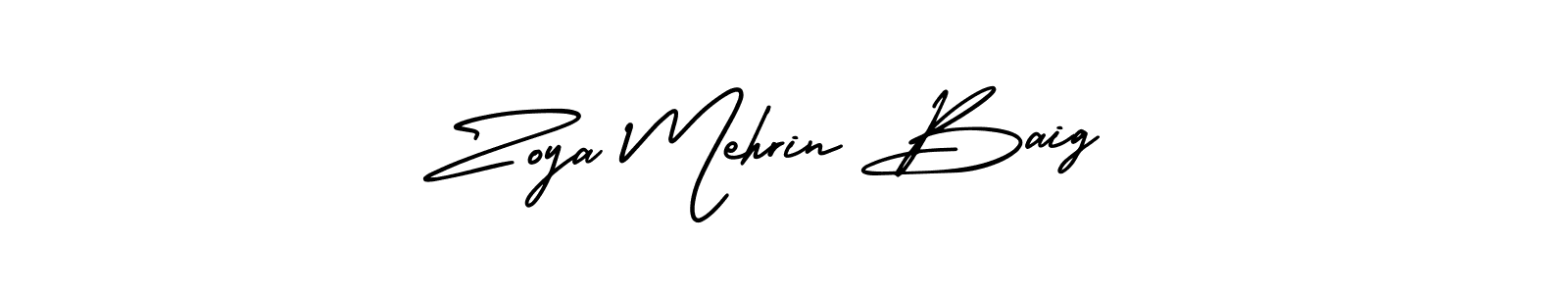 Also You can easily find your signature by using the search form. We will create Zoya Mehrin Baig name handwritten signature images for you free of cost using AmerikaSignatureDemo-Regular sign style. Zoya Mehrin Baig signature style 3 images and pictures png