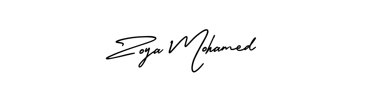 Design your own signature with our free online signature maker. With this signature software, you can create a handwritten (AmerikaSignatureDemo-Regular) signature for name Zoya Mohamed. Zoya Mohamed signature style 3 images and pictures png