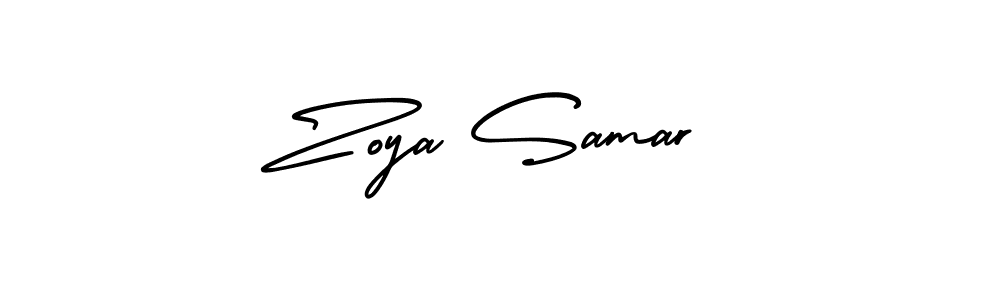 if you are searching for the best signature style for your name Zoya Samar. so please give up your signature search. here we have designed multiple signature styles  using AmerikaSignatureDemo-Regular. Zoya Samar signature style 3 images and pictures png