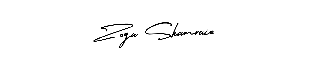 This is the best signature style for the Zoya Shamraiz name. Also you like these signature font (AmerikaSignatureDemo-Regular). Mix name signature. Zoya Shamraiz signature style 3 images and pictures png