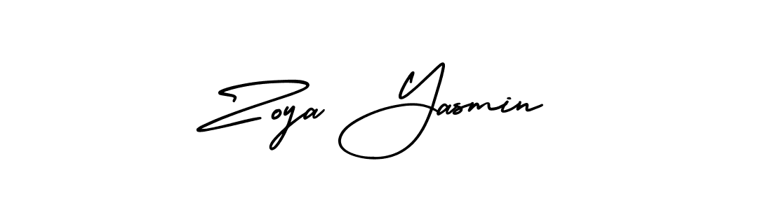 How to make Zoya Yasmin signature? AmerikaSignatureDemo-Regular is a professional autograph style. Create handwritten signature for Zoya Yasmin name. Zoya Yasmin signature style 3 images and pictures png