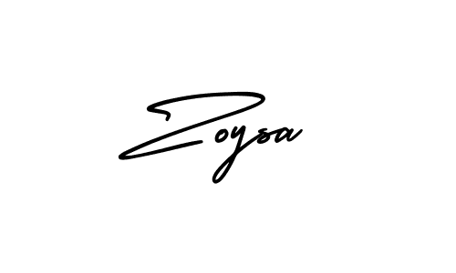 You should practise on your own different ways (AmerikaSignatureDemo-Regular) to write your name (Zoysa) in signature. don't let someone else do it for you. Zoysa signature style 3 images and pictures png