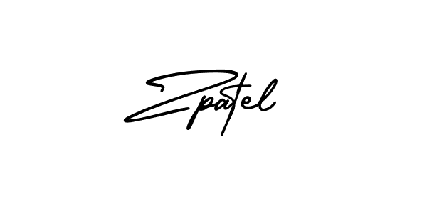 Zpatel stylish signature style. Best Handwritten Sign (AmerikaSignatureDemo-Regular) for my name. Handwritten Signature Collection Ideas for my name Zpatel. Zpatel signature style 3 images and pictures png
