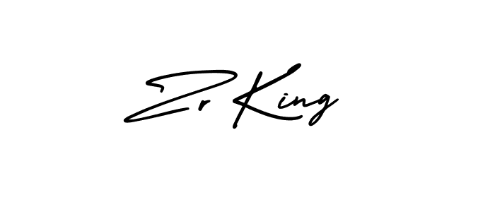 How to make Zr King signature? AmerikaSignatureDemo-Regular is a professional autograph style. Create handwritten signature for Zr King name. Zr King signature style 3 images and pictures png