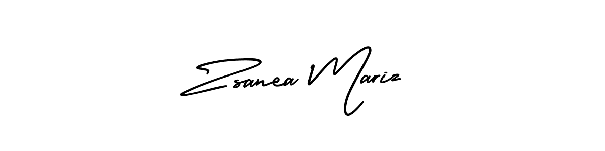 Make a beautiful signature design for name Zsanea Mariz. With this signature (AmerikaSignatureDemo-Regular) style, you can create a handwritten signature for free. Zsanea Mariz signature style 3 images and pictures png