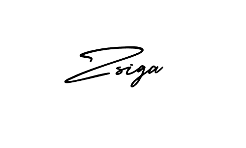 Design your own signature with our free online signature maker. With this signature software, you can create a handwritten (AmerikaSignatureDemo-Regular) signature for name Zsiga. Zsiga signature style 3 images and pictures png