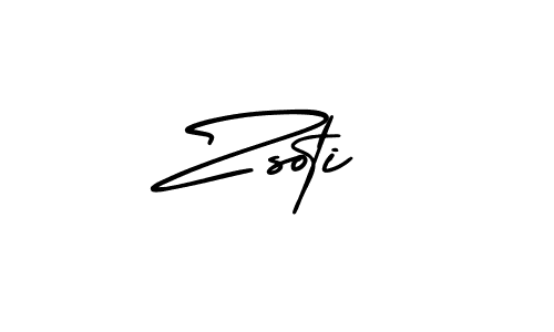 Use a signature maker to create a handwritten signature online. With this signature software, you can design (AmerikaSignatureDemo-Regular) your own signature for name Zsoti. Zsoti signature style 3 images and pictures png