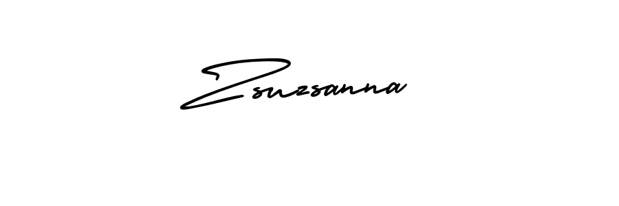 How to make Zsuzsanna signature? AmerikaSignatureDemo-Regular is a professional autograph style. Create handwritten signature for Zsuzsanna name. Zsuzsanna signature style 3 images and pictures png