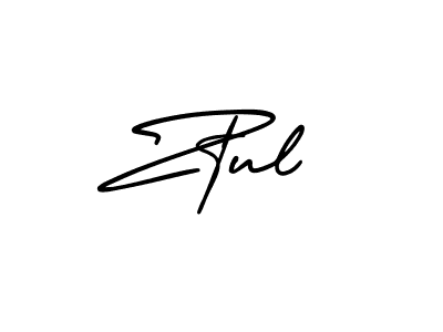 Use a signature maker to create a handwritten signature online. With this signature software, you can design (AmerikaSignatureDemo-Regular) your own signature for name Ztul. Ztul signature style 3 images and pictures png