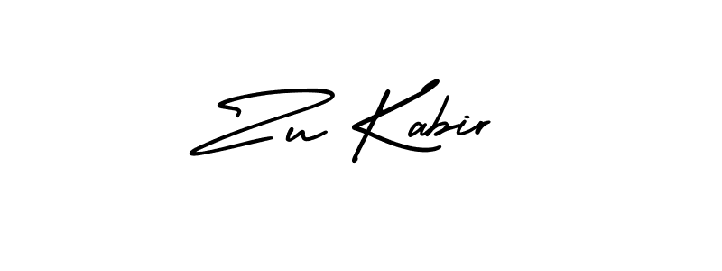 You should practise on your own different ways (AmerikaSignatureDemo-Regular) to write your name (Zu Kabir) in signature. don't let someone else do it for you. Zu Kabir signature style 3 images and pictures png