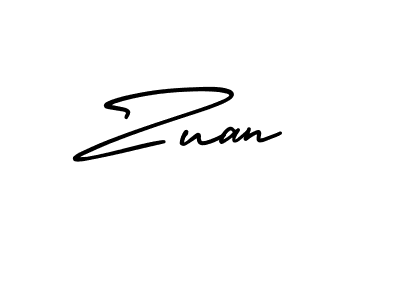 Design your own signature with our free online signature maker. With this signature software, you can create a handwritten (AmerikaSignatureDemo-Regular) signature for name Zuan. Zuan signature style 3 images and pictures png