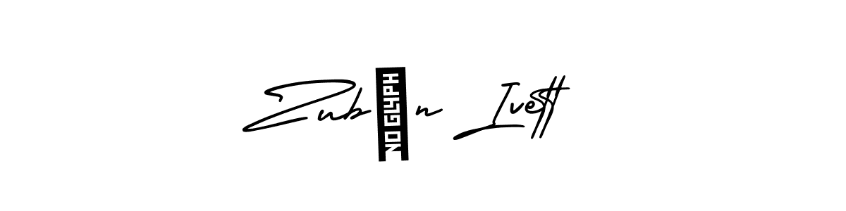 It looks lik you need a new signature style for name Zubán Ivett. Design unique handwritten (AmerikaSignatureDemo-Regular) signature with our free signature maker in just a few clicks. Zubán Ivett signature style 3 images and pictures png