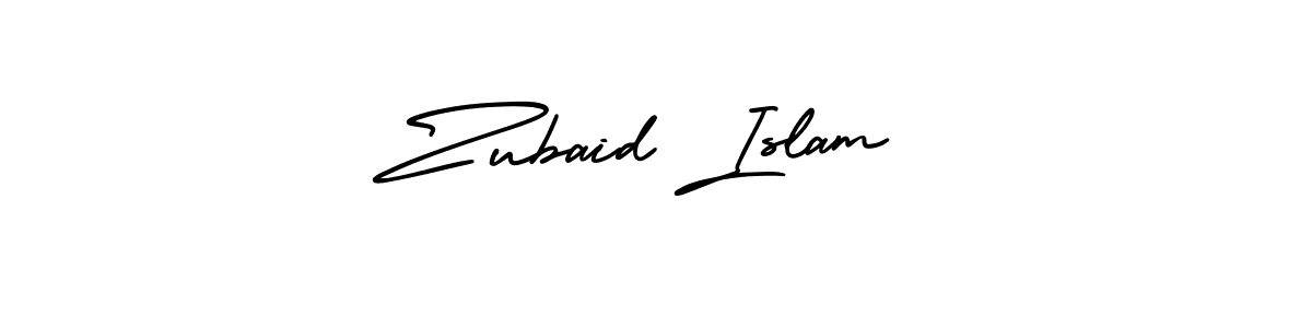 Use a signature maker to create a handwritten signature online. With this signature software, you can design (AmerikaSignatureDemo-Regular) your own signature for name Zubaid Islam. Zubaid Islam signature style 3 images and pictures png