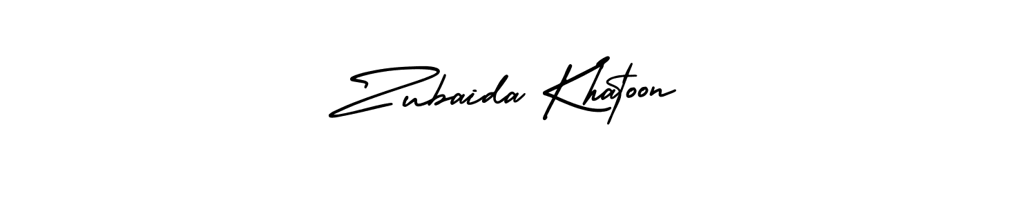 Design your own signature with our free online signature maker. With this signature software, you can create a handwritten (AmerikaSignatureDemo-Regular) signature for name Zubaida Khatoon. Zubaida Khatoon signature style 3 images and pictures png