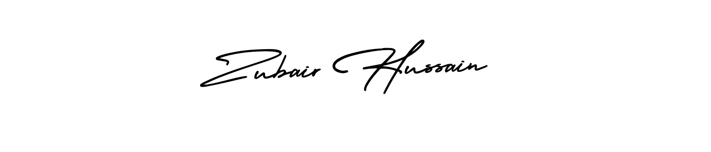 Use a signature maker to create a handwritten signature online. With this signature software, you can design (AmerikaSignatureDemo-Regular) your own signature for name Zubair Hussain. Zubair Hussain signature style 3 images and pictures png