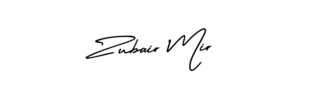 The best way (AmerikaSignatureDemo-Regular) to make a short signature is to pick only two or three words in your name. The name Zubair Mir include a total of six letters. For converting this name. Zubair Mir signature style 3 images and pictures png