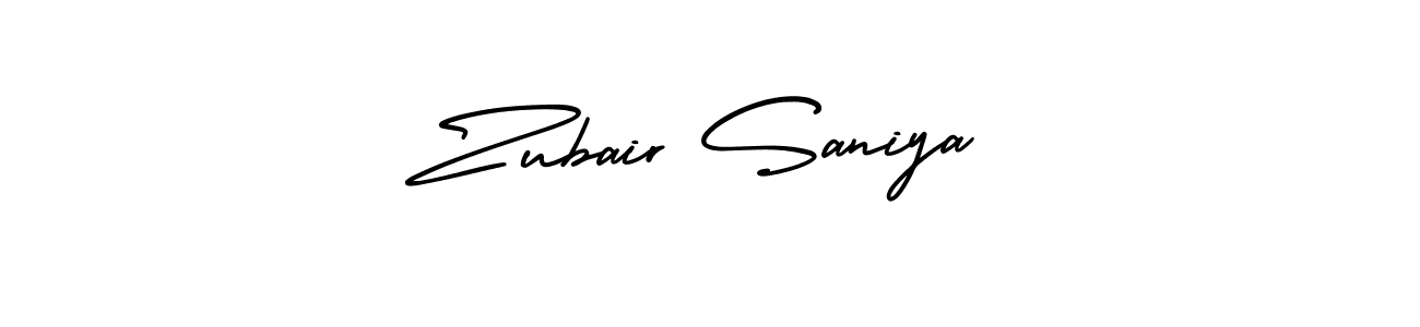 Use a signature maker to create a handwritten signature online. With this signature software, you can design (AmerikaSignatureDemo-Regular) your own signature for name Zubair Saniya. Zubair Saniya signature style 3 images and pictures png