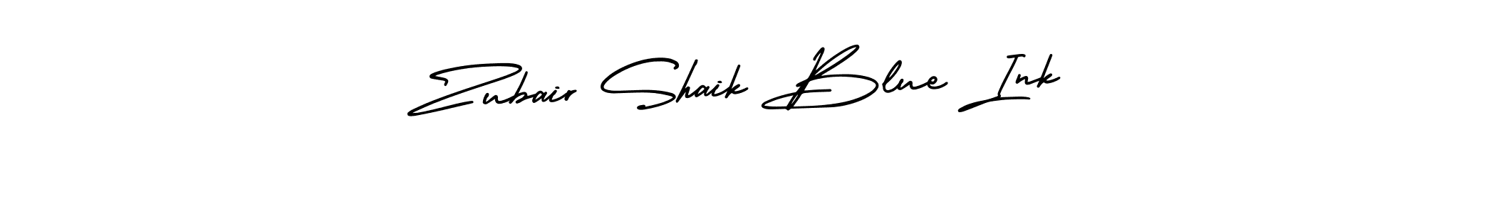 How to make Zubair Shaik Blue Ink name signature. Use AmerikaSignatureDemo-Regular style for creating short signs online. This is the latest handwritten sign. Zubair Shaik Blue Ink signature style 3 images and pictures png
