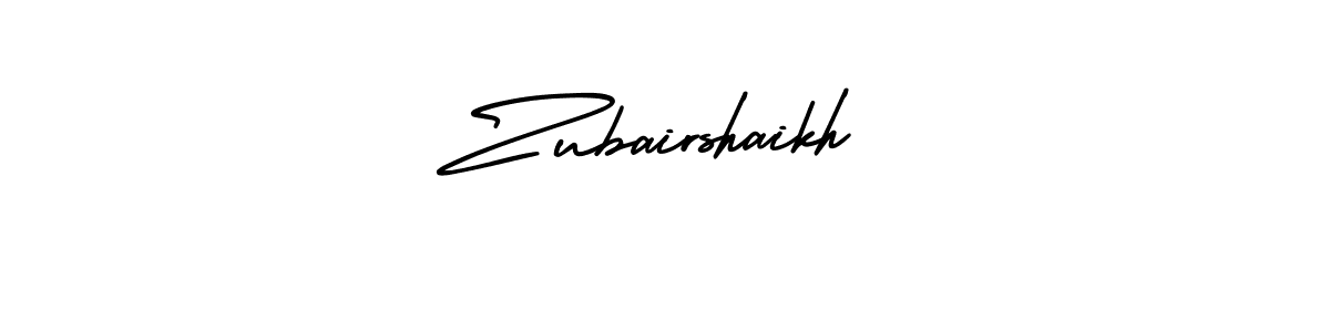 Zubairshaikh stylish signature style. Best Handwritten Sign (AmerikaSignatureDemo-Regular) for my name. Handwritten Signature Collection Ideas for my name Zubairshaikh. Zubairshaikh signature style 3 images and pictures png