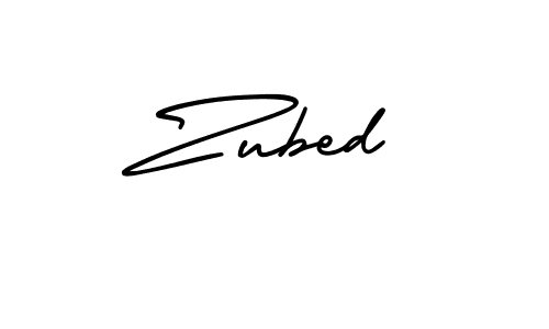 Design your own signature with our free online signature maker. With this signature software, you can create a handwritten (AmerikaSignatureDemo-Regular) signature for name Zubed. Zubed signature style 3 images and pictures png