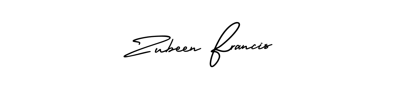 Design your own signature with our free online signature maker. With this signature software, you can create a handwritten (AmerikaSignatureDemo-Regular) signature for name Zubeen Francis. Zubeen Francis signature style 3 images and pictures png