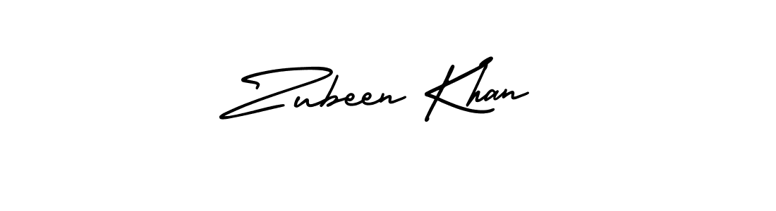 Make a beautiful signature design for name Zubeen Khan. With this signature (AmerikaSignatureDemo-Regular) style, you can create a handwritten signature for free. Zubeen Khan signature style 3 images and pictures png