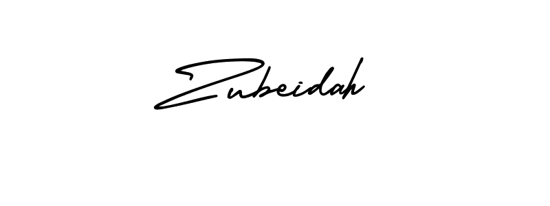 It looks lik you need a new signature style for name Zubeidah. Design unique handwritten (AmerikaSignatureDemo-Regular) signature with our free signature maker in just a few clicks. Zubeidah signature style 3 images and pictures png