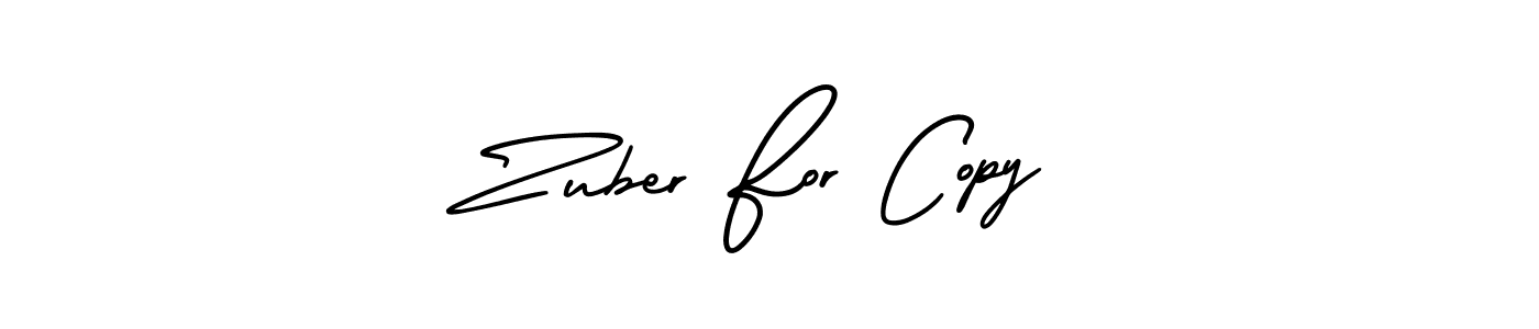 Similarly AmerikaSignatureDemo-Regular is the best handwritten signature design. Signature creator online .You can use it as an online autograph creator for name Zuber For Copy. Zuber For Copy signature style 3 images and pictures png