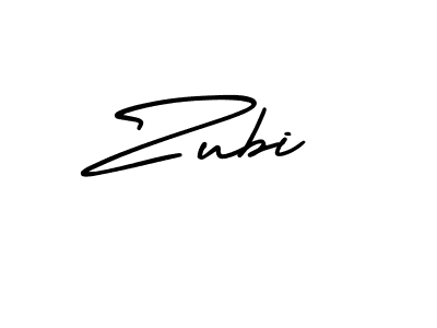 Make a beautiful signature design for name Zubi. With this signature (AmerikaSignatureDemo-Regular) style, you can create a handwritten signature for free. Zubi signature style 3 images and pictures png