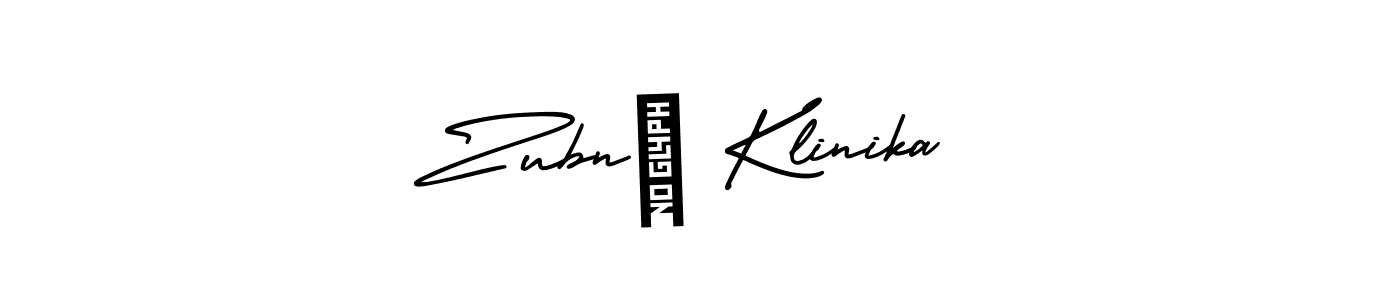 Make a short Zubná Klinika signature style. Manage your documents anywhere anytime using AmerikaSignatureDemo-Regular. Create and add eSignatures, submit forms, share and send files easily. Zubná Klinika signature style 3 images and pictures png